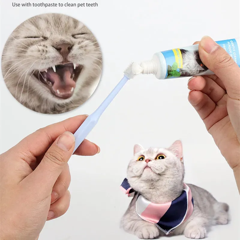 360° Cleaning Cat Toothbrush - Soft Bristle Teeth Grooming Brush for Cats