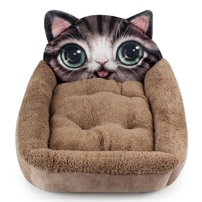 3D Cartoon Cute Animal Cat Dog Pet Beds Mats Teddy Pet Dog Sofa Pet Cat Bed House Supplies