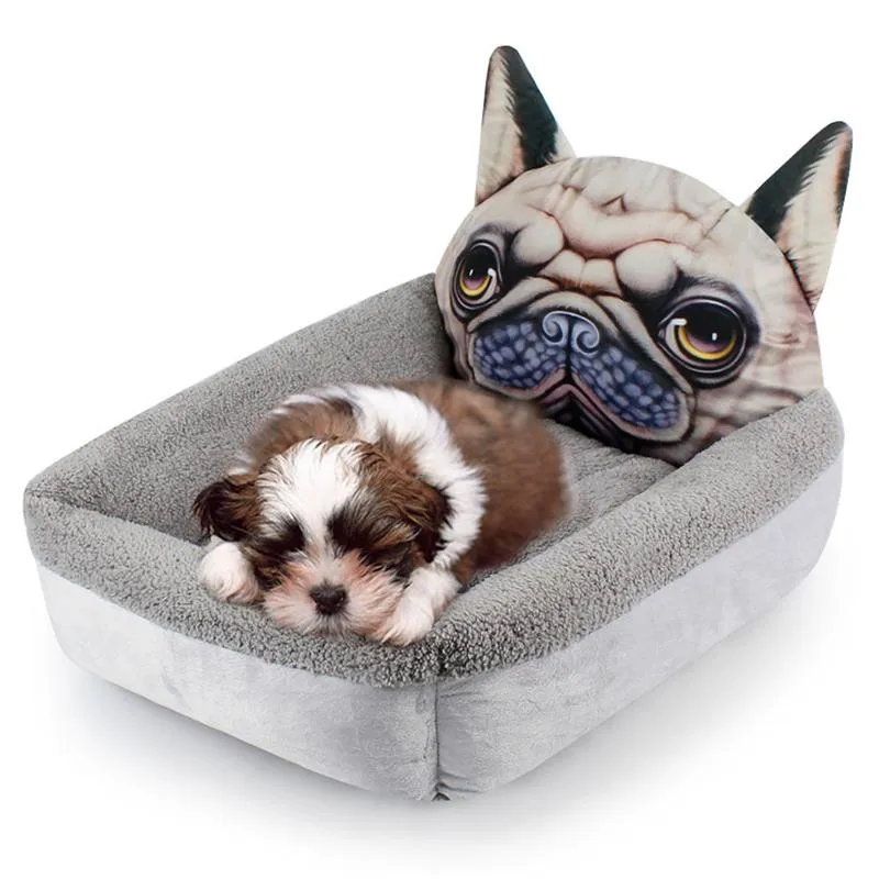 3D Cartoon Cute Animal Cat Dog Pet Beds Mats Teddy Pet Dog Sofa Pet Cat Bed House Supplies