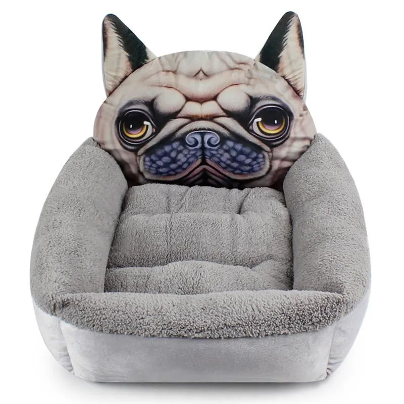 3D Cartoon Cute Animal Cat Dog Pet Beds Mats Teddy Pet Dog Sofa Pet Cat Bed House Supplies
