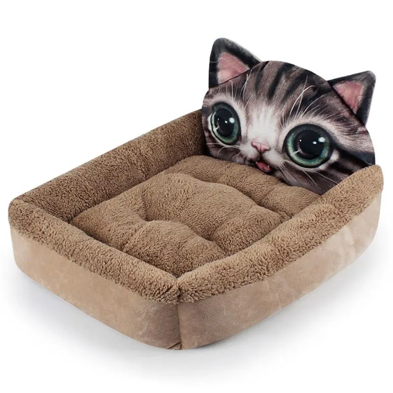 3D Cartoon Cute Animal Cat Dog Pet Beds Mats Teddy Pet Dog Sofa Pet Cat Bed House Supplies