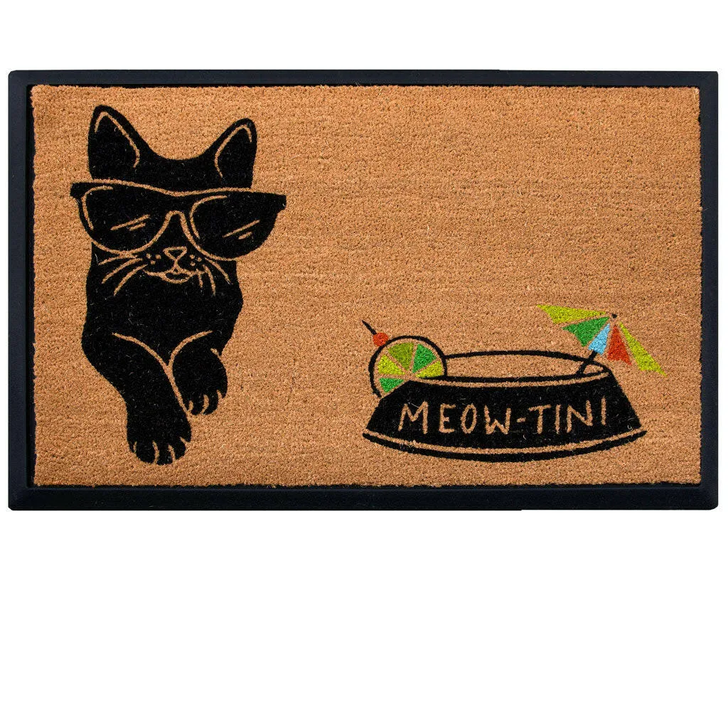 4 Cats & Dogs Meowtini Home Rectangular Entrance Mat