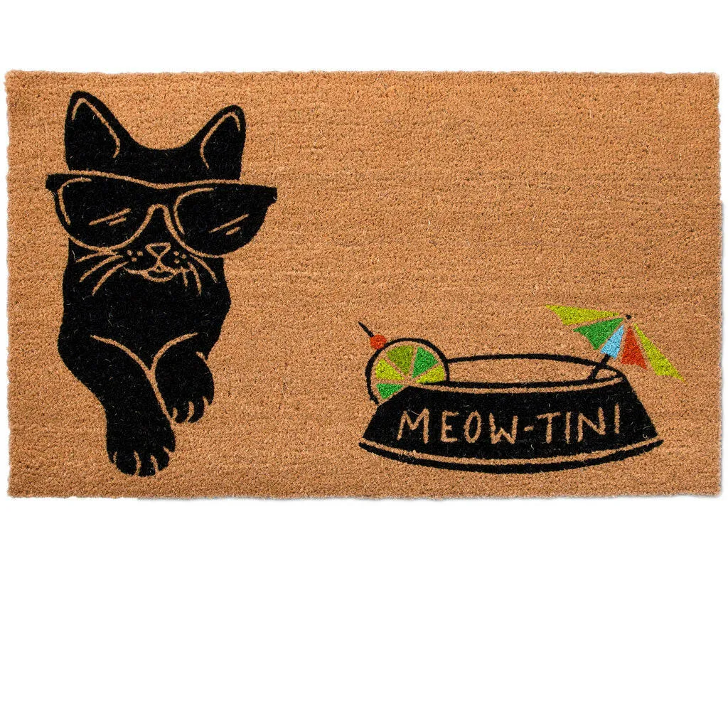 4 Cats & Dogs Meowtini Home Rectangular Entrance Mat