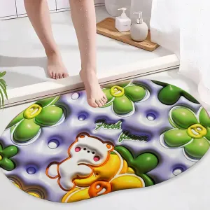 4598  Super Absorbent Floor Mat, Non Slip Bath Mat Easter Quick Dry Bath Mat Rug for Bathroom Bathtub fit Under Door