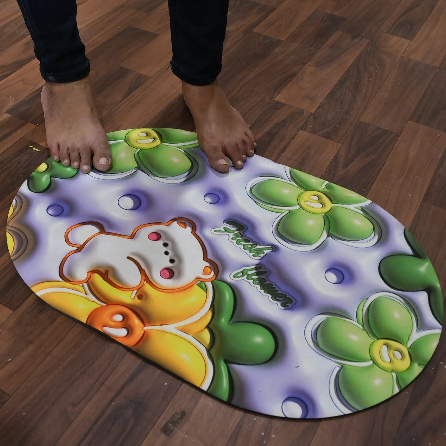 4598  Super Absorbent Floor Mat, Non Slip Bath Mat Easter Quick Dry Bath Mat Rug for Bathroom Bathtub fit Under Door