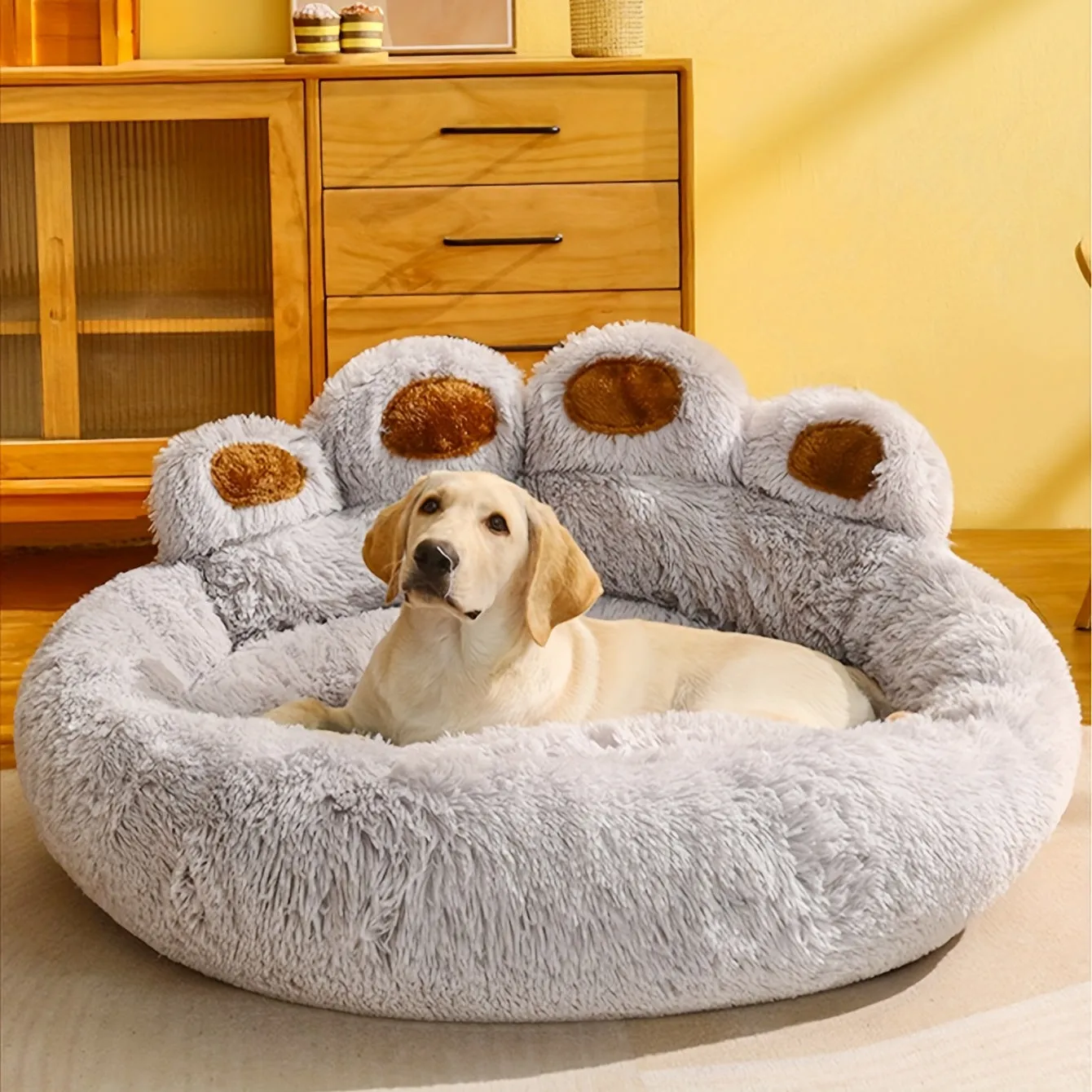 All Seasons Pet Dog Bed | Warm Dog Bed Cushion for Cozy Sleep | Paw Shape Pet Sleep Mat Sofa Dog House | 24/7 Customer Service
