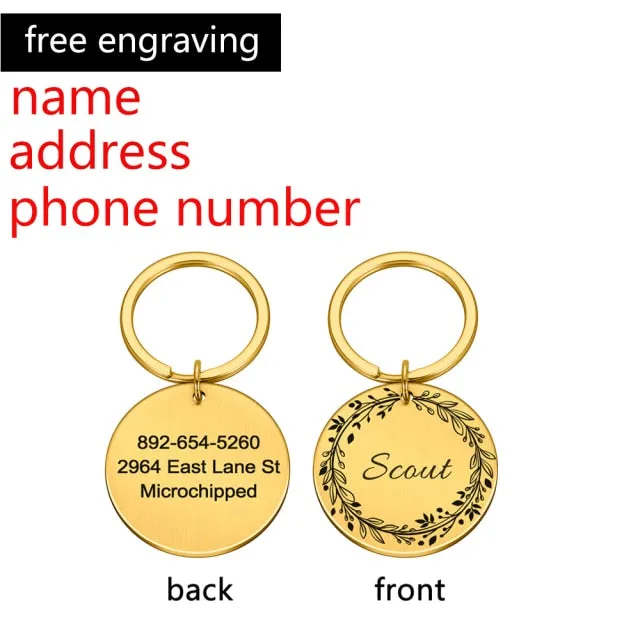 Anti-lost Dog ID Tags Pet Collar