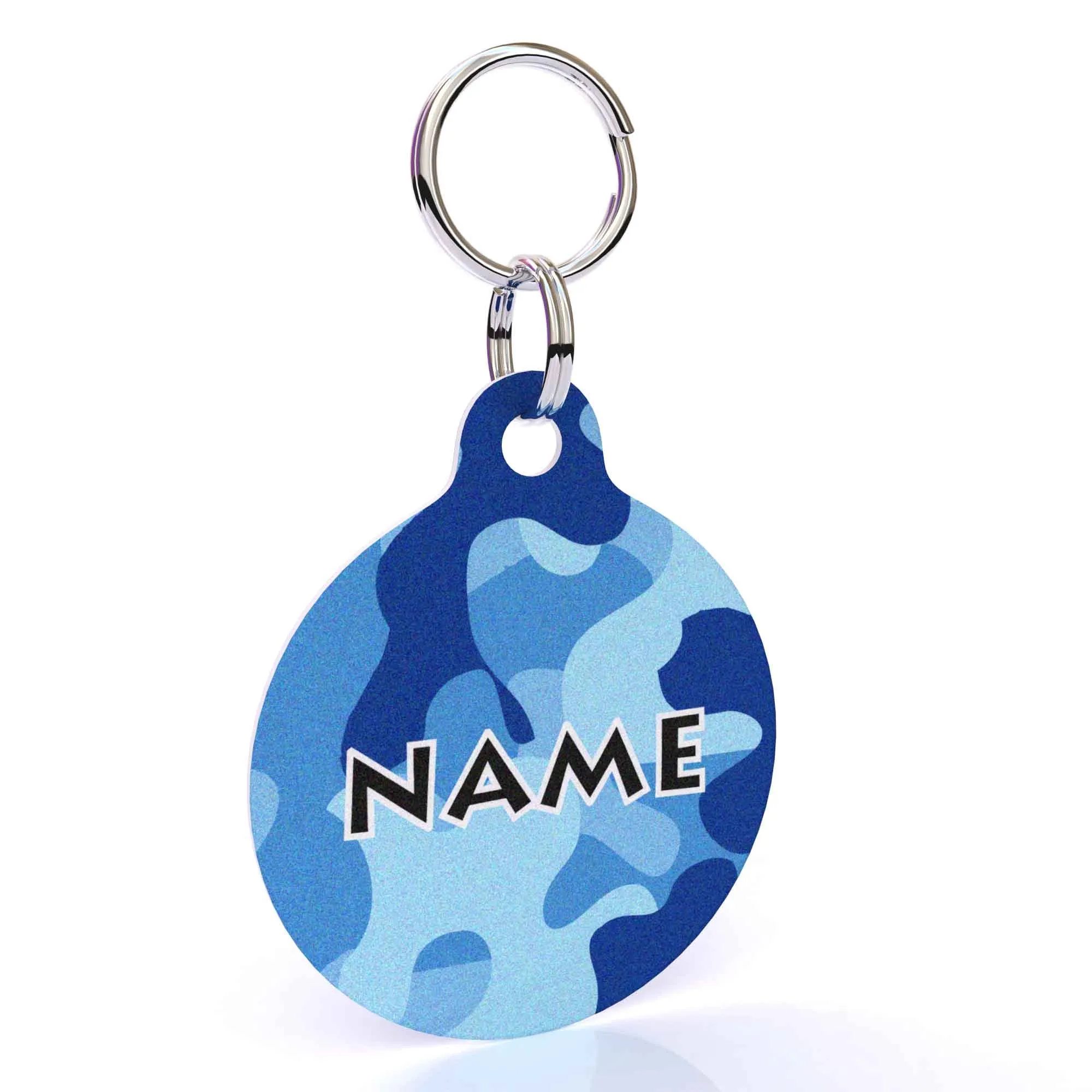 Camo Blue HD Dog ID Tag