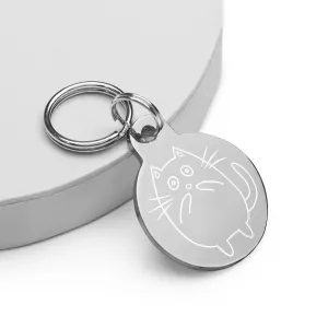 Cat 2 Engraved pet ID tag