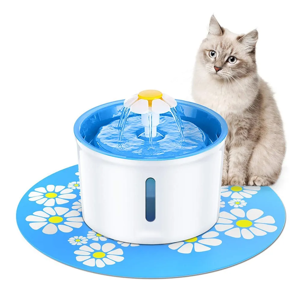 Cat Water Fountain Auto Filter USB Electric Mute Cat Drinking Bowl 1.6L Recirculate Filtring Drinker Water Dispenser Cat Health
