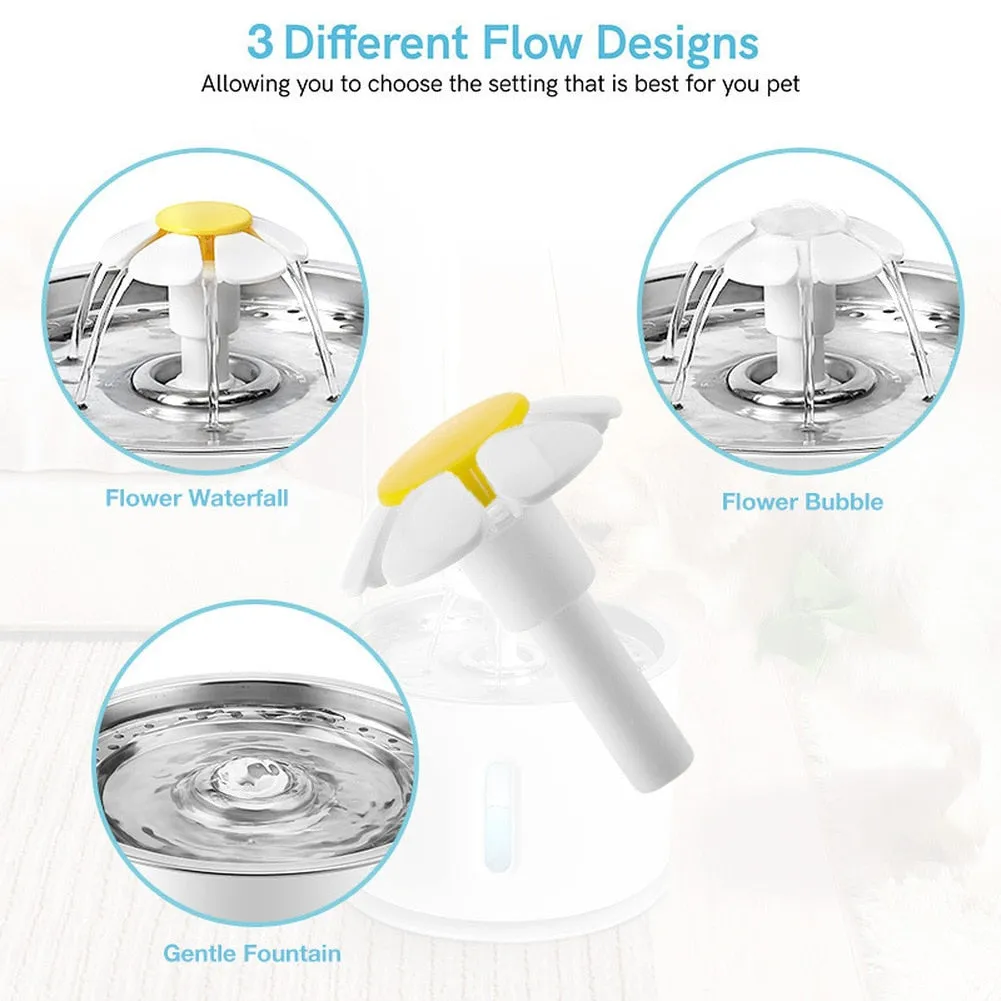Cat Water Fountain Auto Filter USB Electric Mute Cat Drinking Bowl 1.6L Recirculate Filtring Drinker Water Dispenser Cat Health