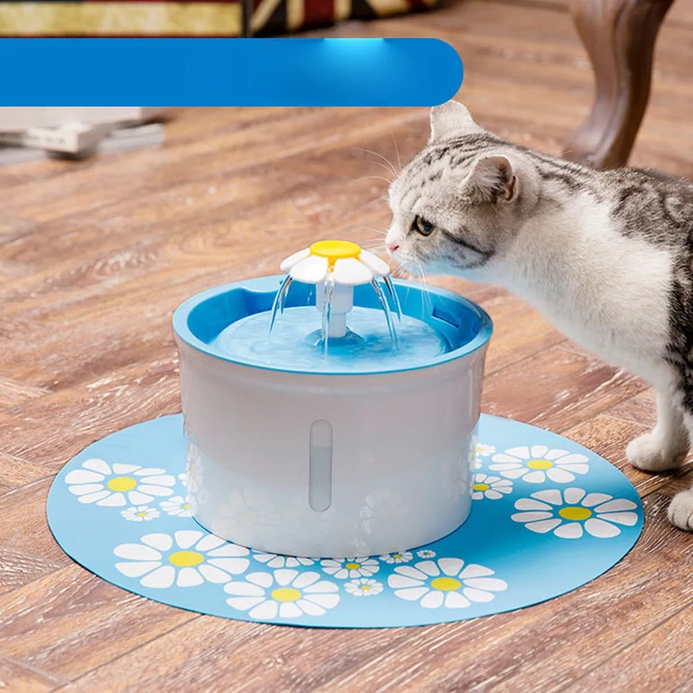 Cat Water Fountain Auto Filter USB Electric Mute Cat Drinking Bowl 1.6L Recirculate Filtring Drinker Water Dispenser Cat Health