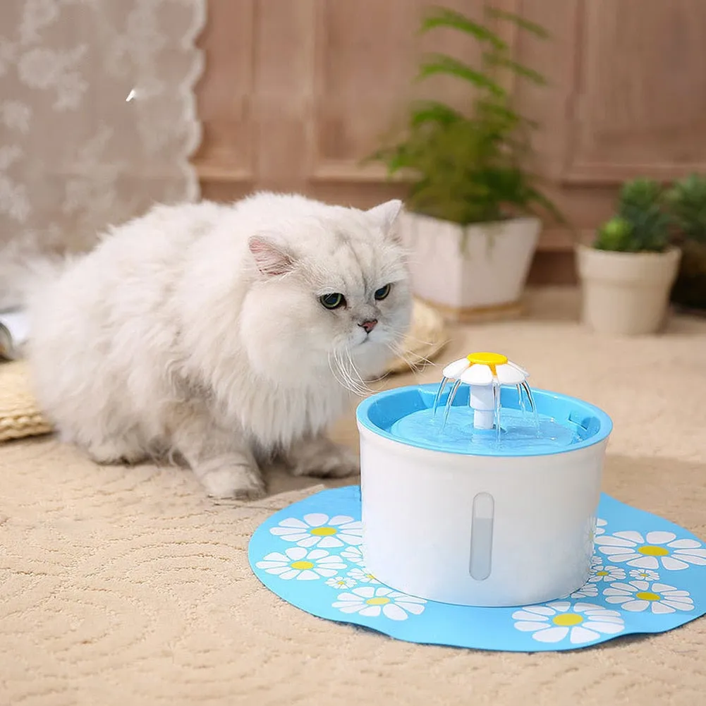 Cat Water Fountain Auto Filter USB Electric Mute Cat Drinking Bowl 1.6L Recirculate Filtring Drinker Water Dispenser Cat Health