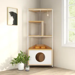 Corner Cat Tower – Space-Saving Multi-Level Playground for Cats