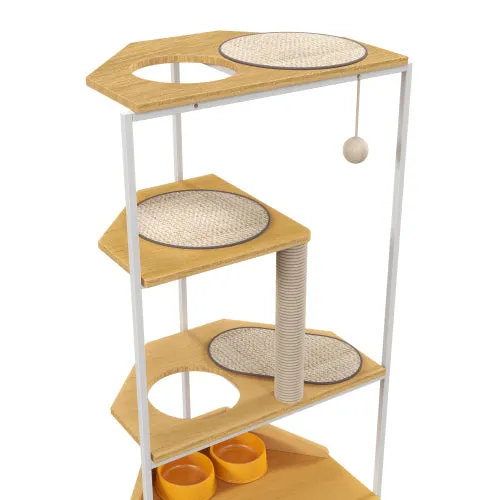 Corner Cat Tower – Space-Saving Multi-Level Playground for Cats
