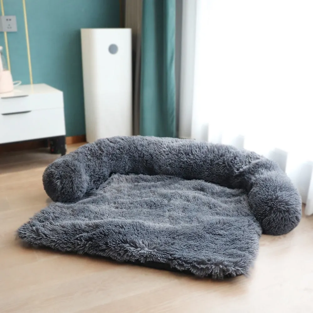 Dog Sofa Bed Cover Calming Plush Mat