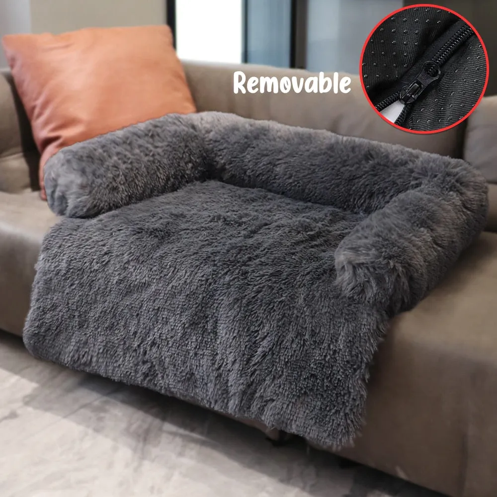 Dog Sofa Bed Cover Calming Plush Mat