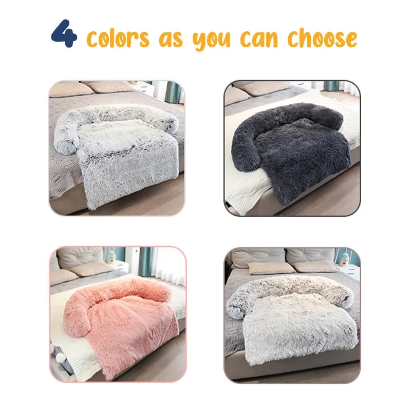 Dog Sofa Bed Cover Calming Plush Mat