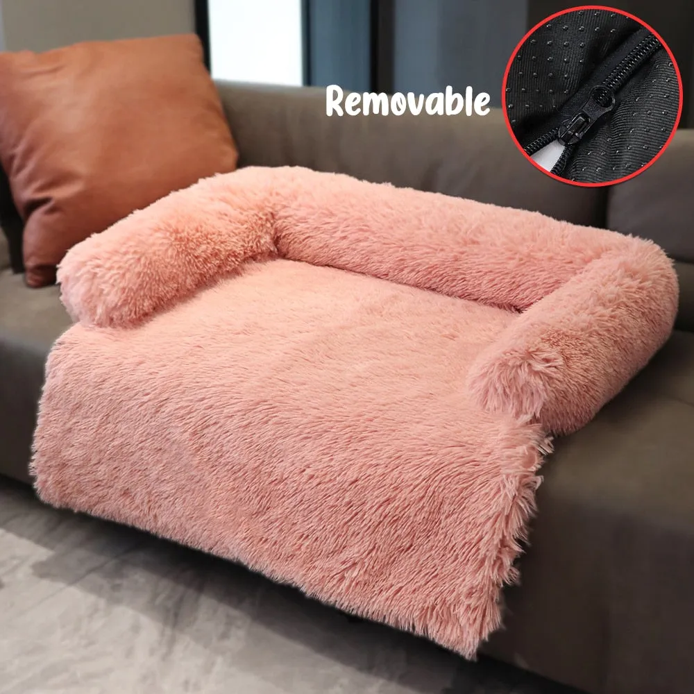 Dog Sofa Bed Cover Calming Plush Mat