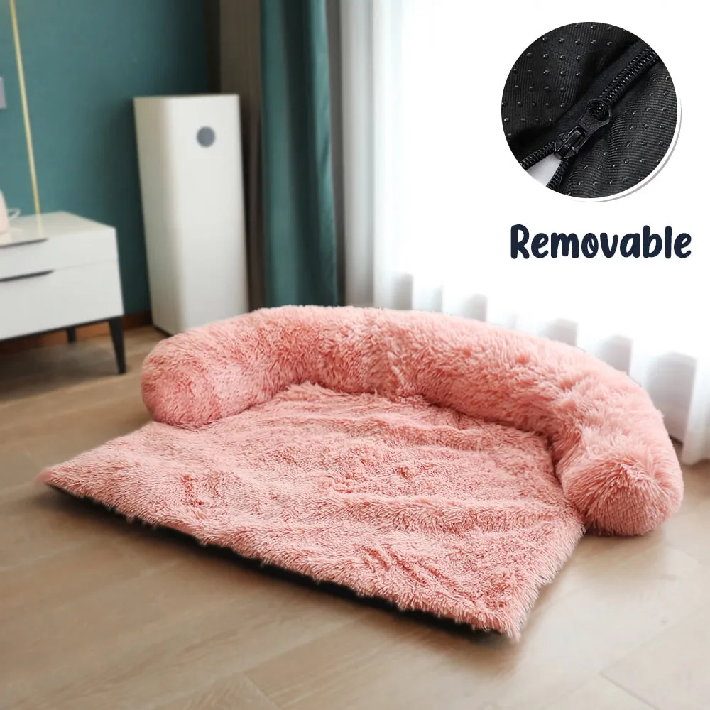 Dog Sofa Bed Cover Calming Plush Mat