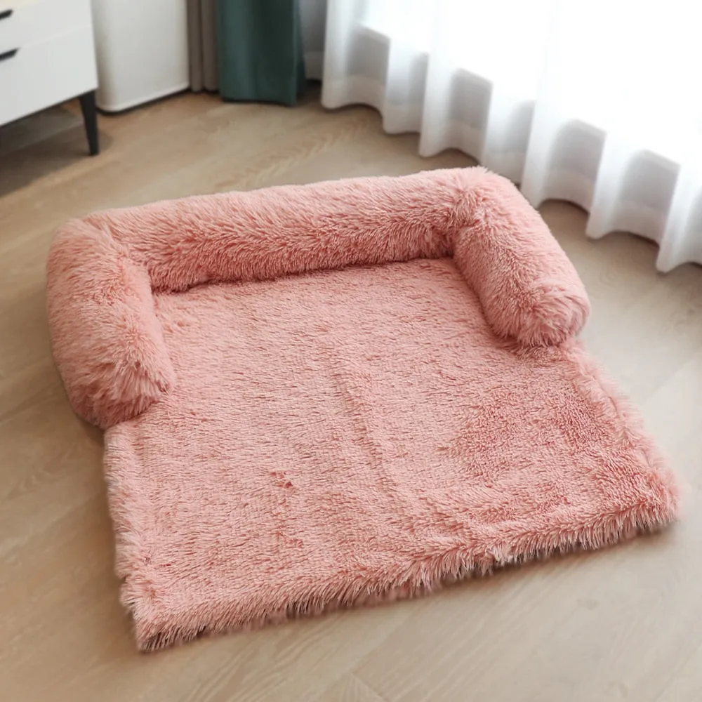 Dog Sofa Bed Cover Calming Plush Mat