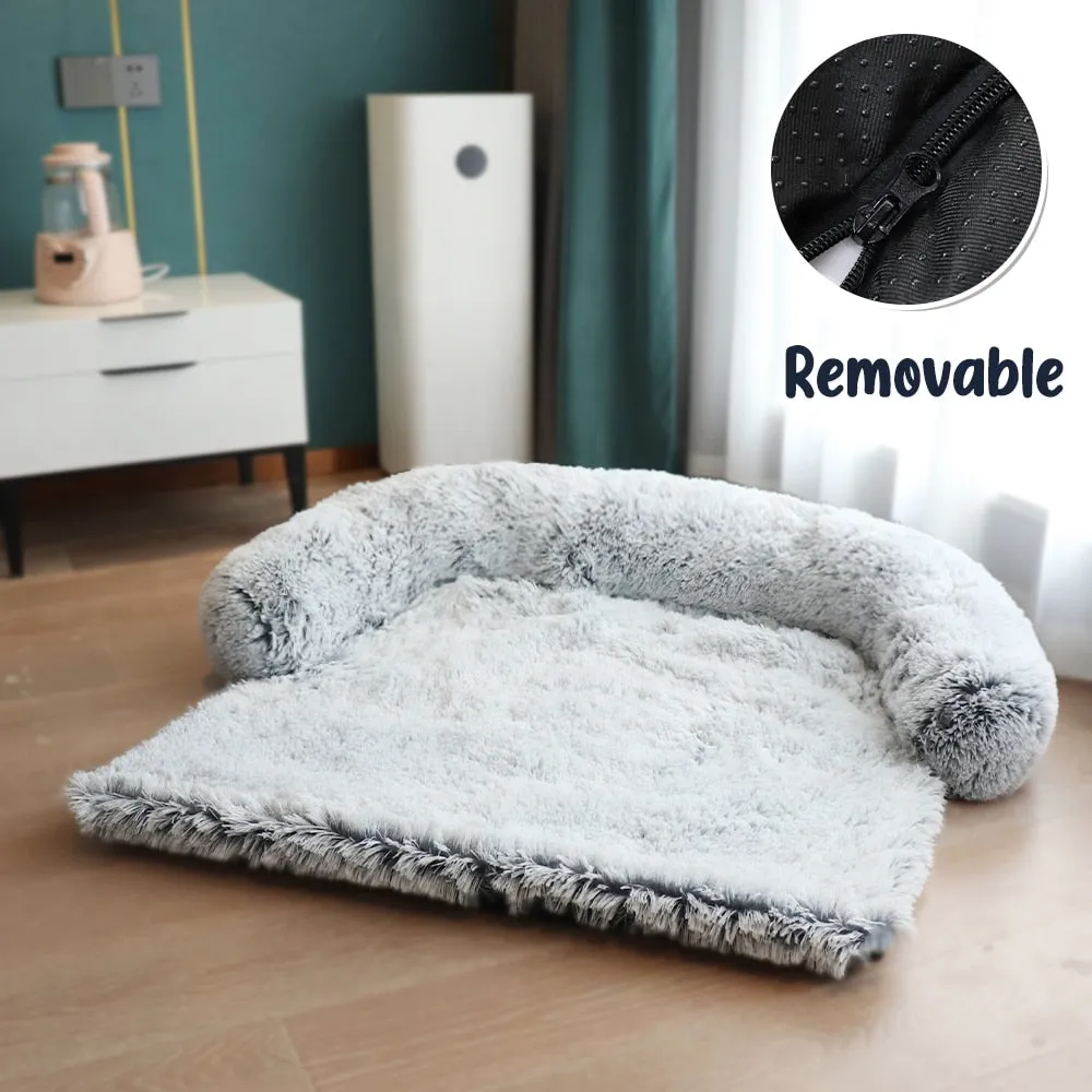 Dog Sofa Bed Cover Calming Plush Mat