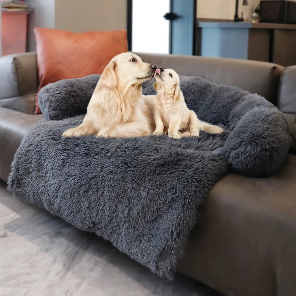 Dog Sofa Bed Cover Calming Plush Mat