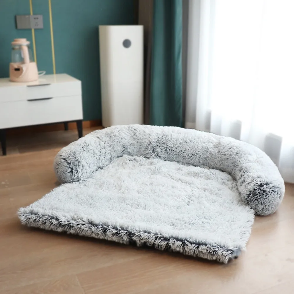 Dog Sofa Bed Cover Calming Plush Mat