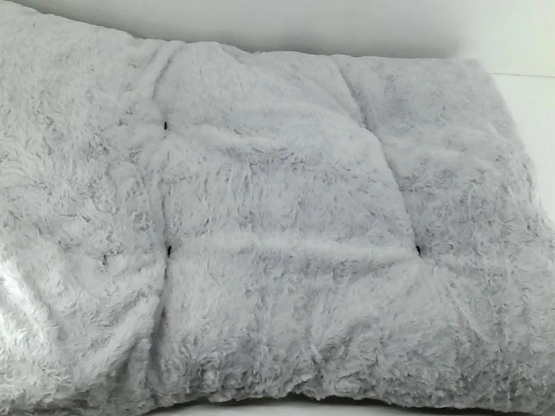 Dogke Washable Dog Bed Deluxe Fluffy Plush Color Silver Size Medium