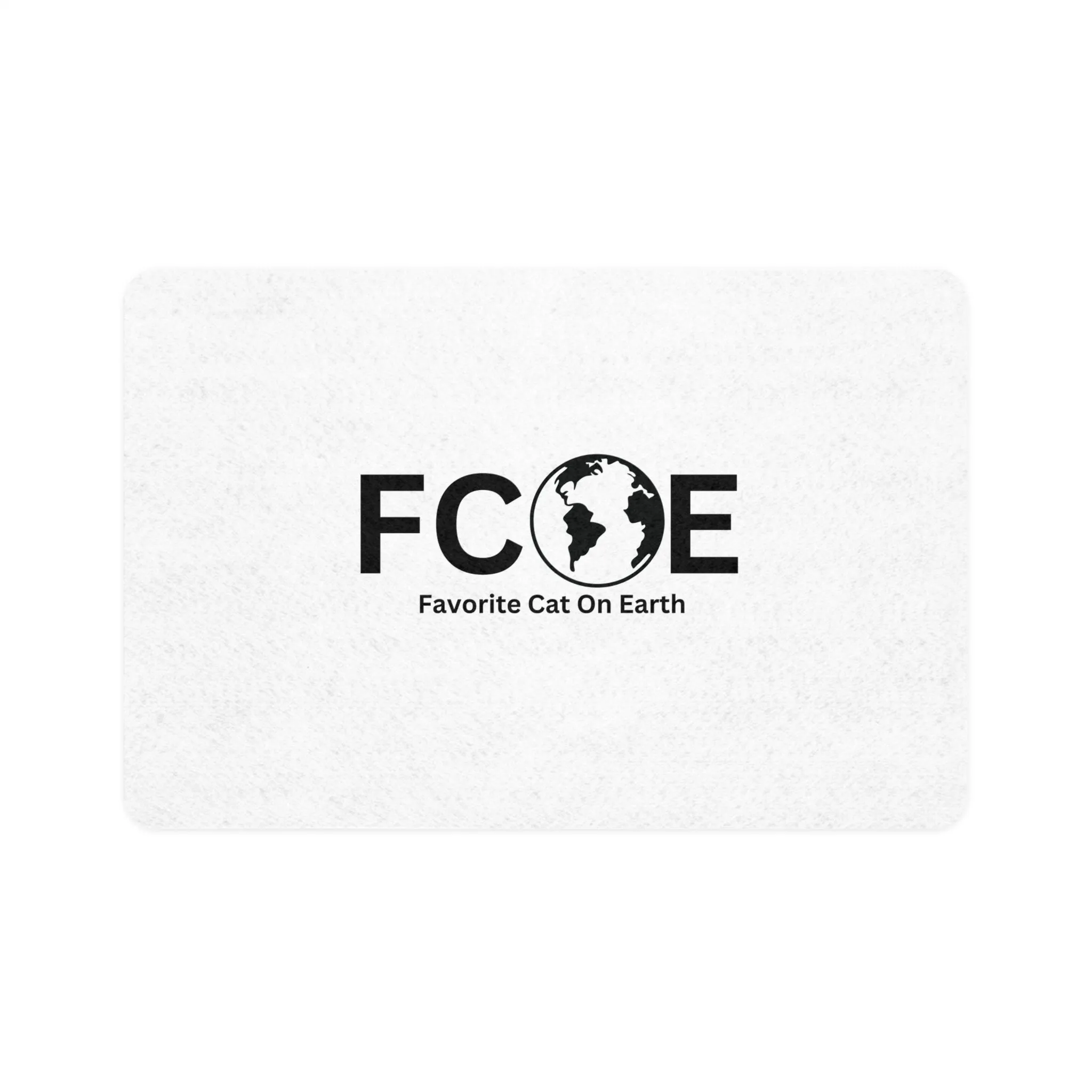 Favorite Cat On Earth (FCOE) Personalized Pet Food Mat - Stylish and Practical Feeding Mat