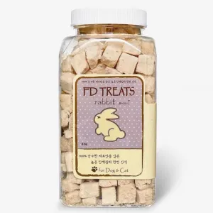 FD Treats Freeze-Dried Rabbit Meat Dog and Cat Treats, 85g