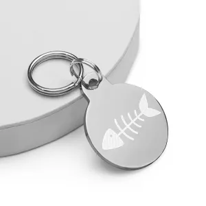 Fishbone Engraved pet ID tag