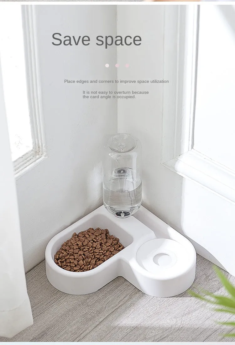 Heart-Shaped Pet Corner Bowl