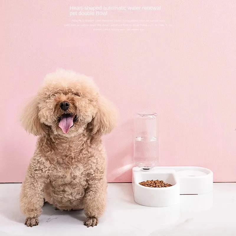 Heart-Shaped Pet Corner Bowl