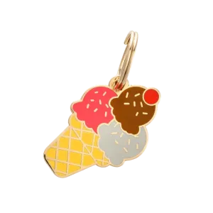 Ice Cream Pet ID Tag
