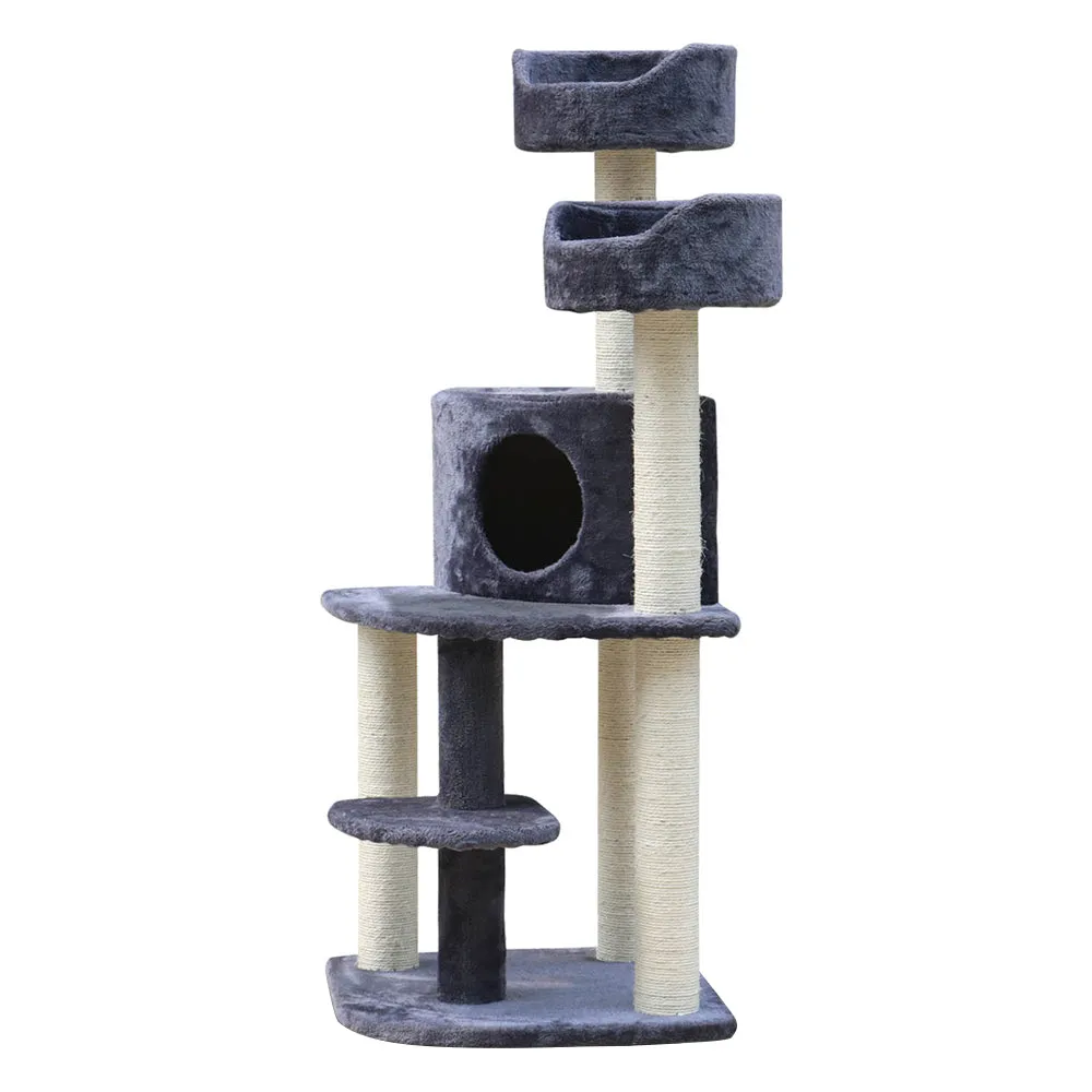i.Pet Cat Tree Scratching Post "126cm" [Grey]