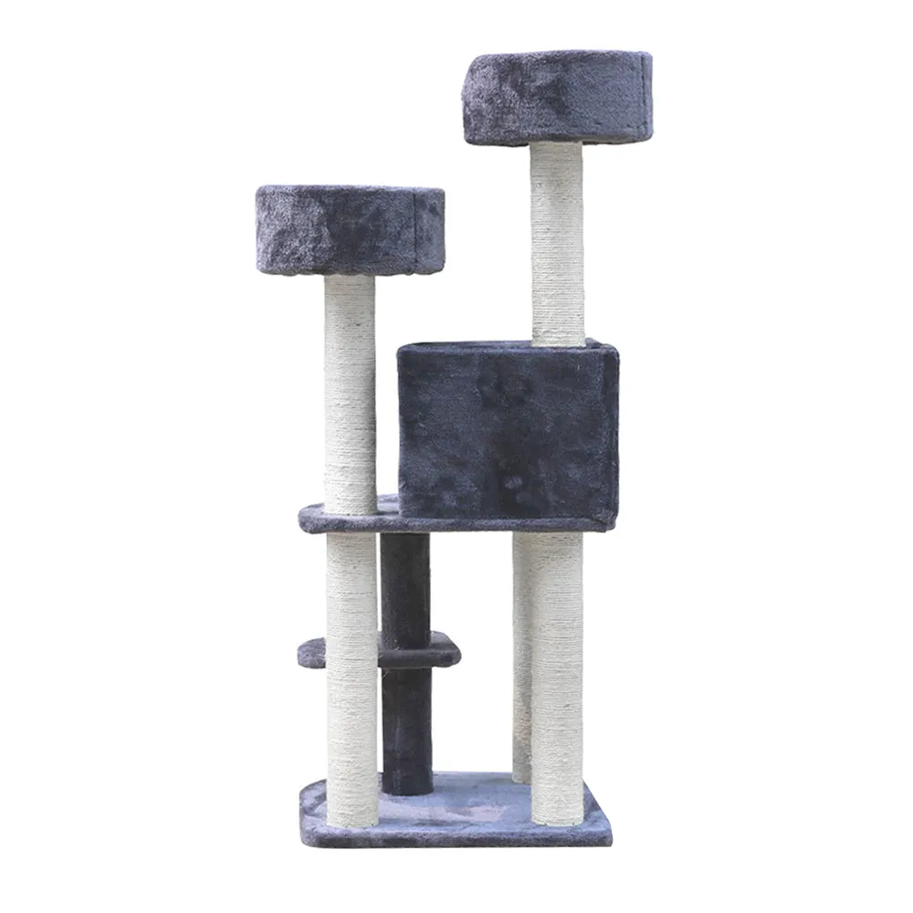 i.Pet Cat Tree Scratching Post "126cm" [Grey]