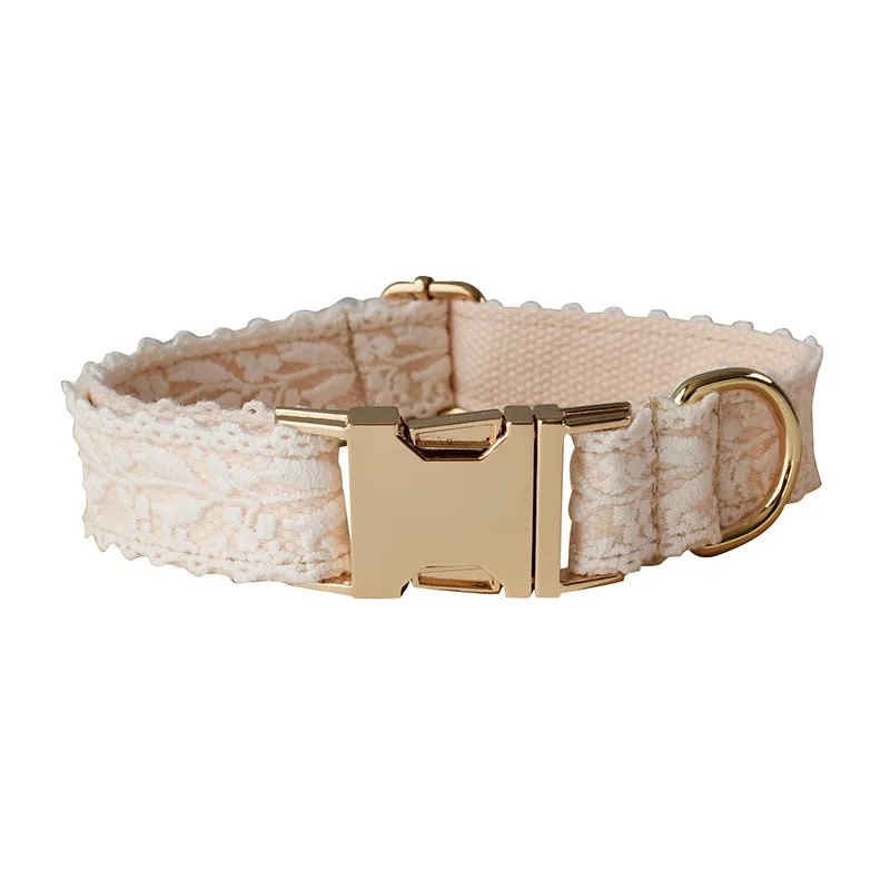 Lace Floral Dog Collar & Harness