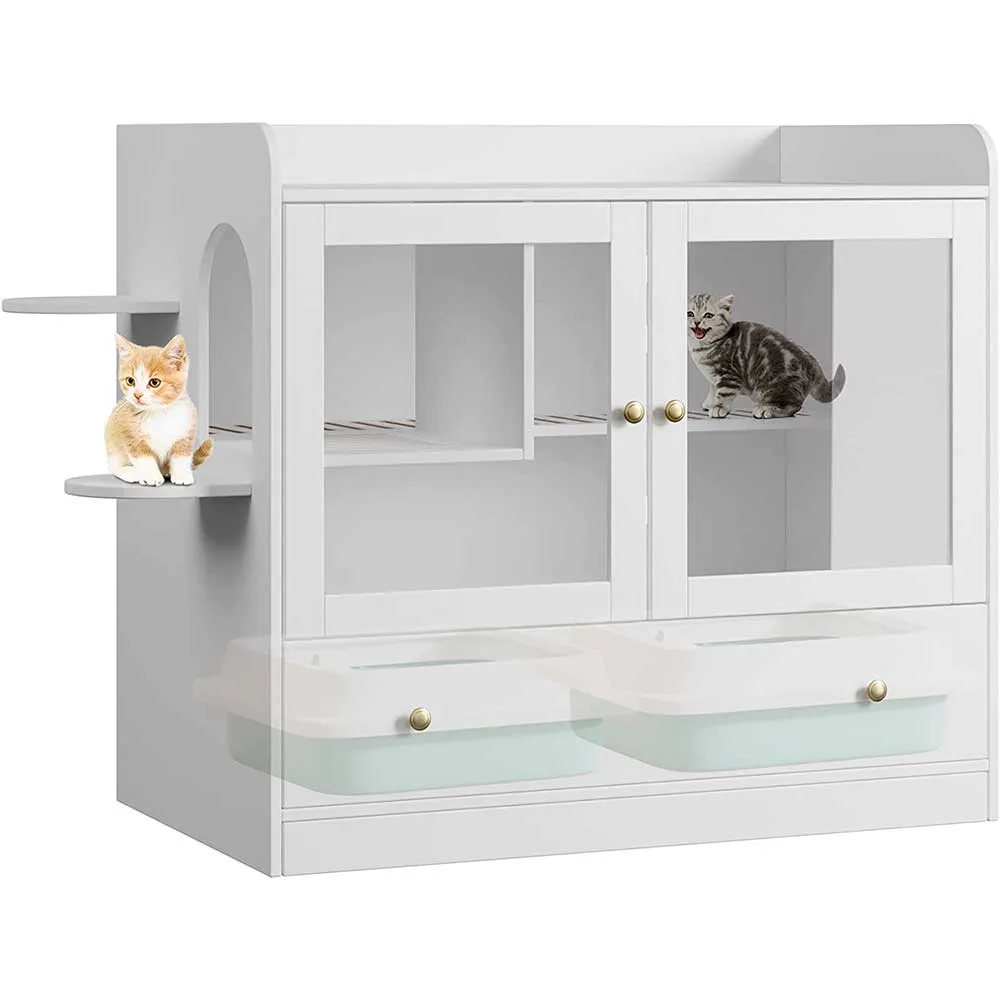 Large Cat Litter Box Furniture Hidden-180099
