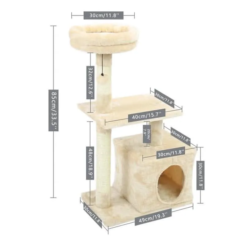 Modern Cat Tree House | 7-Level Activity Center with Multiple Condos | Climbing Frame & Play Areas for Cats