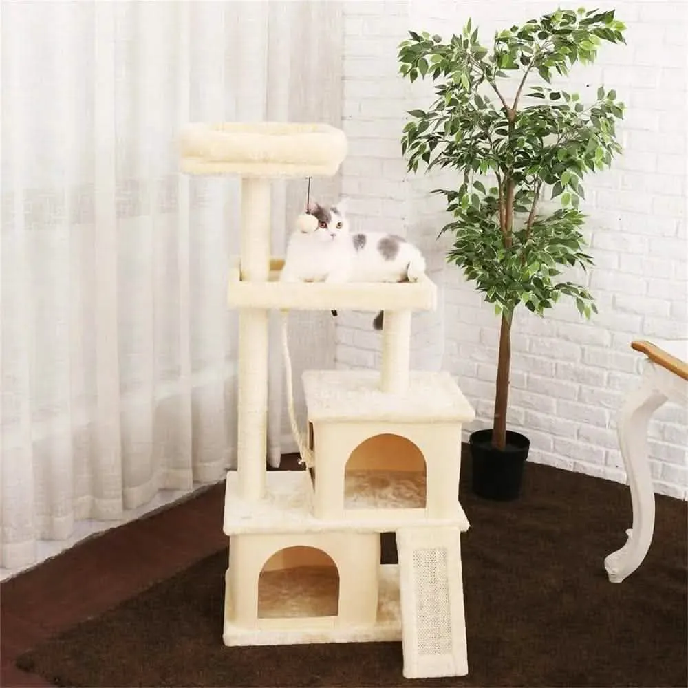 Modern Cat Tree House | 7-Level Activity Center with Multiple Condos | Climbing Frame & Play Areas for Cats