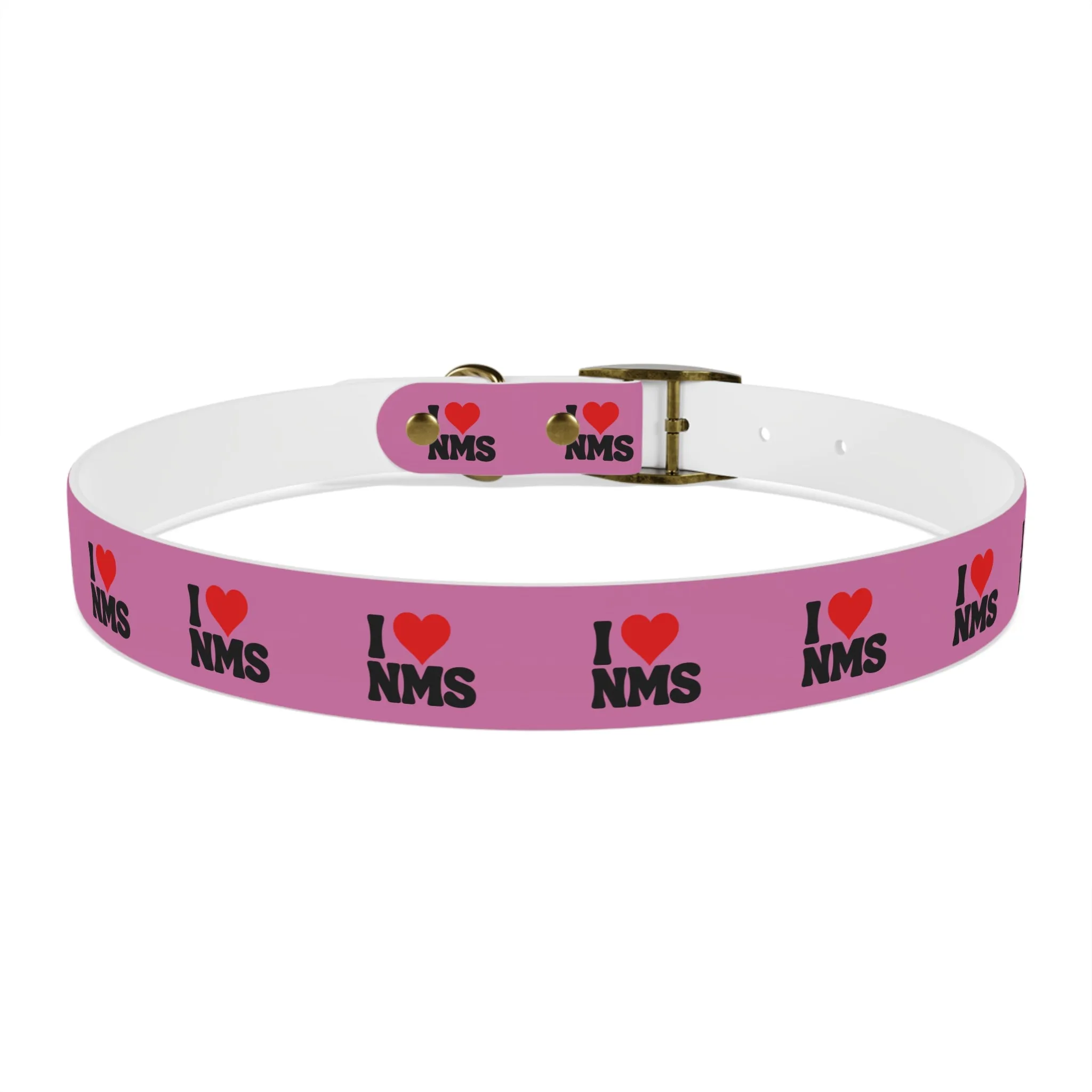 NMS I LOVE NMS Dog Collar PINK