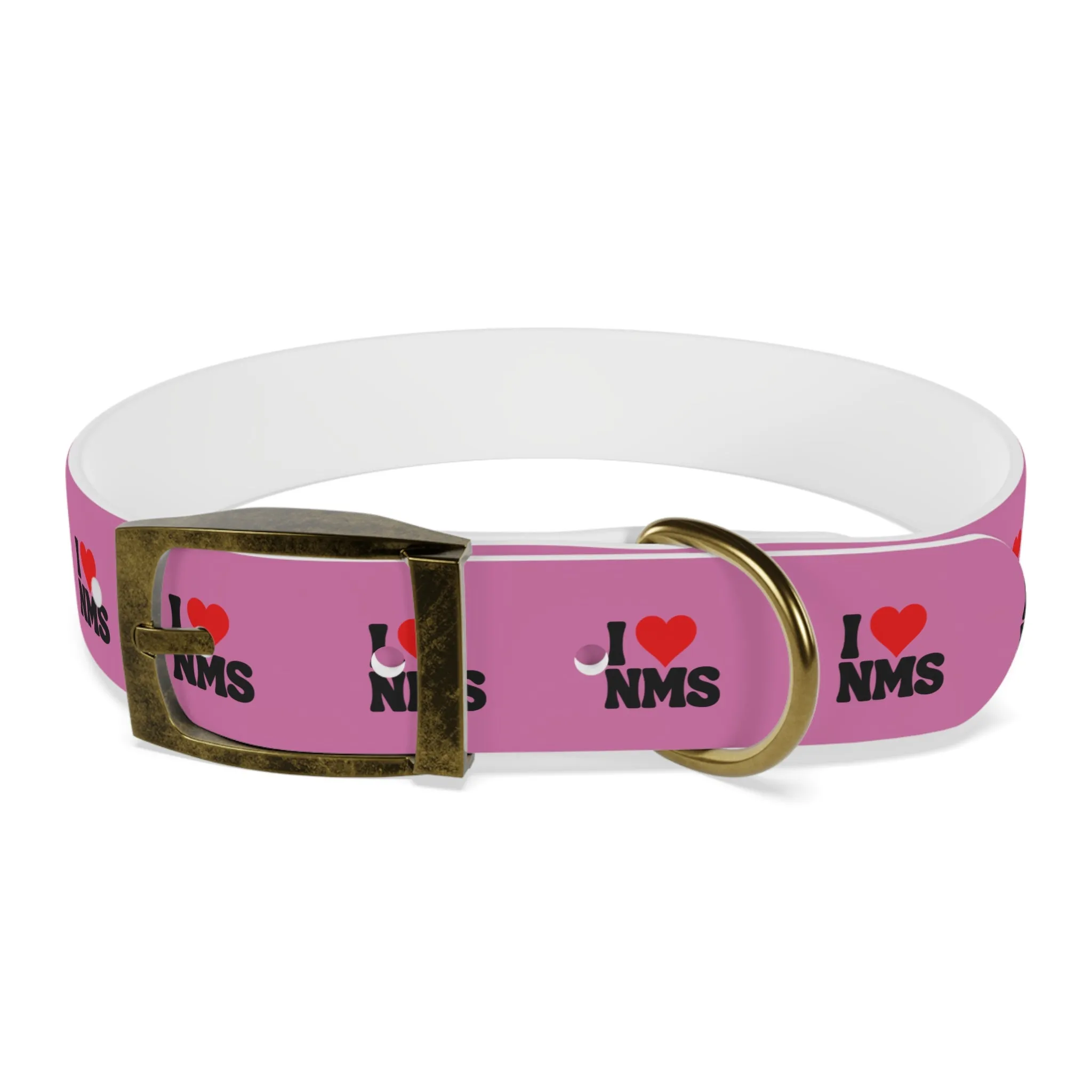 NMS I LOVE NMS Dog Collar PINK