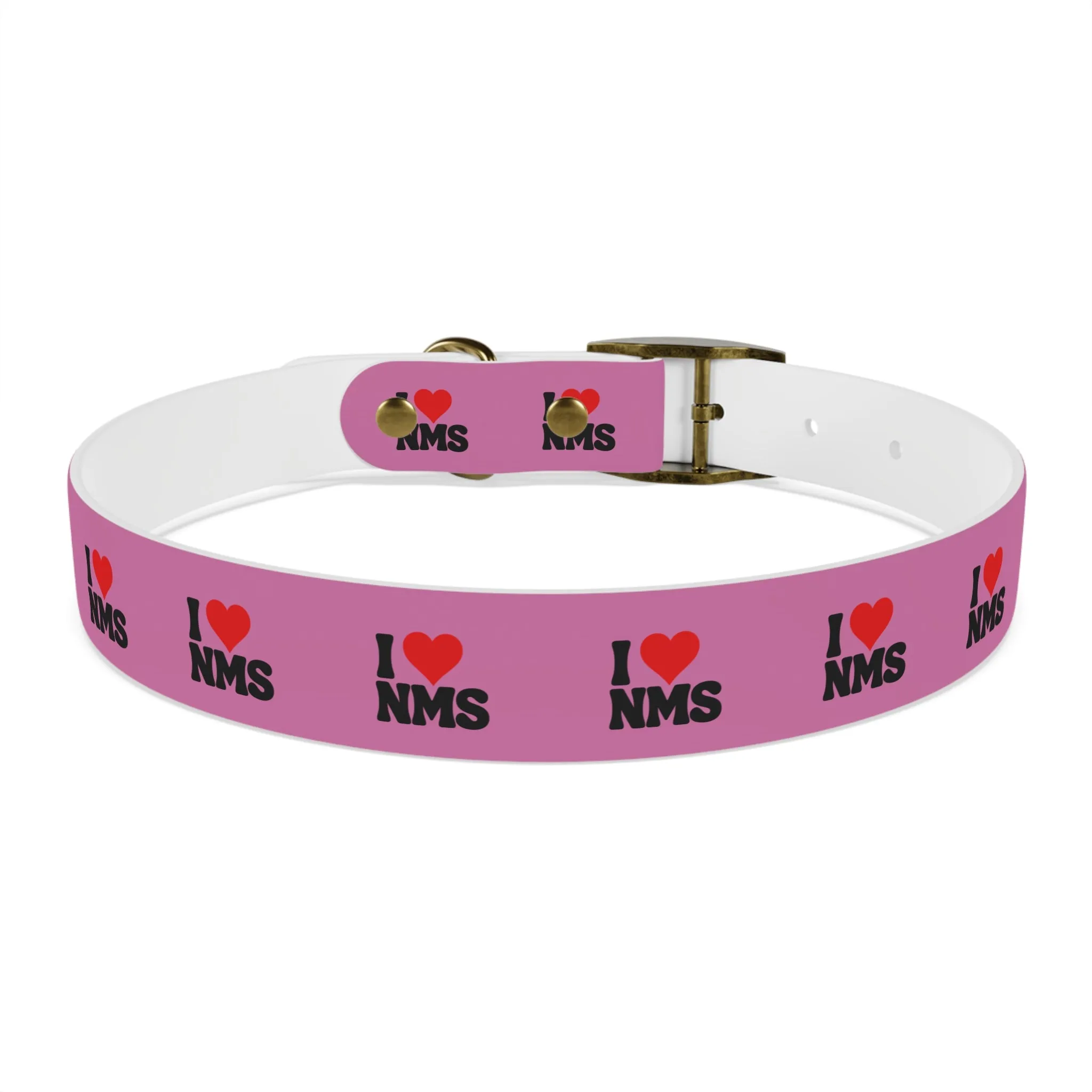 NMS I LOVE NMS Dog Collar PINK