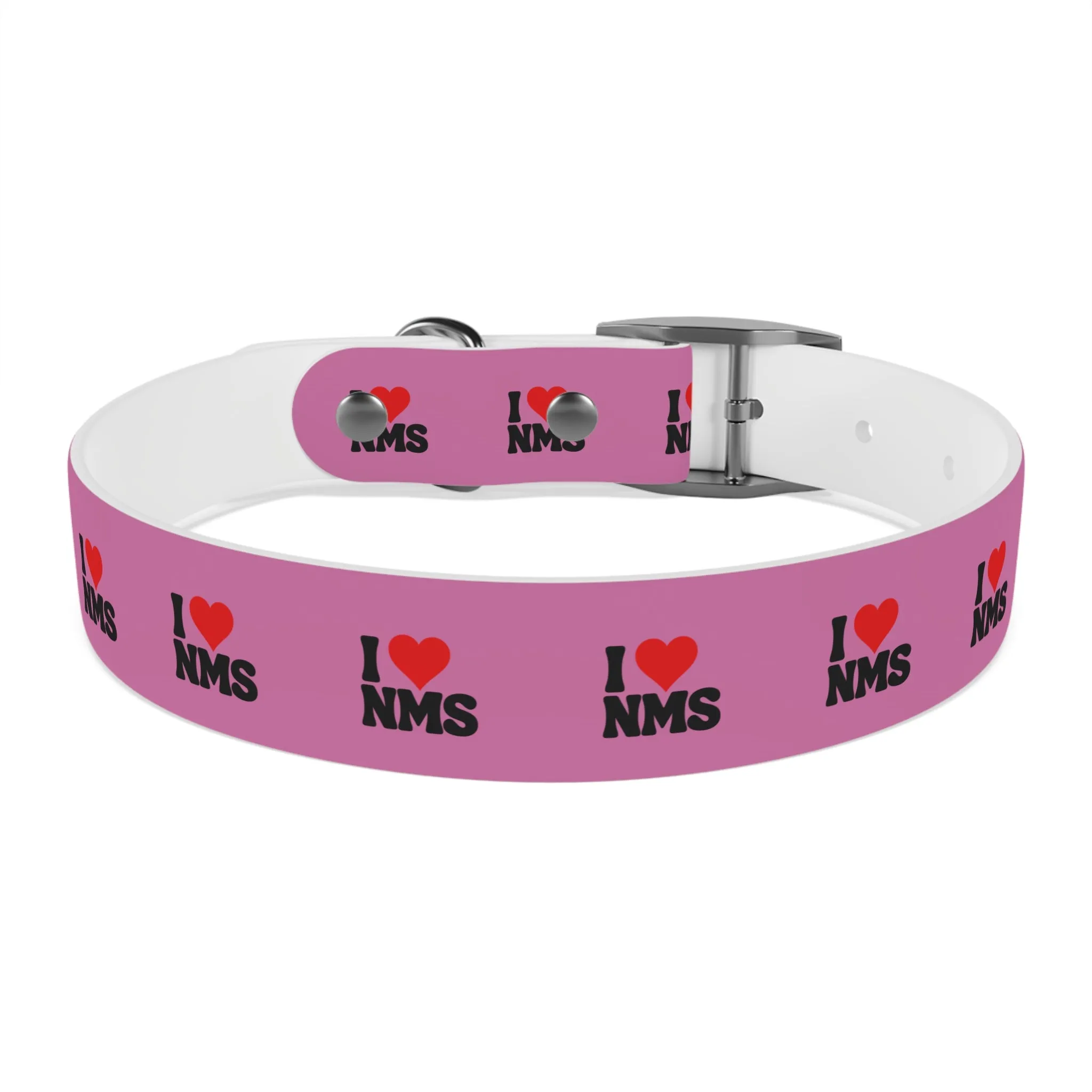 NMS I LOVE NMS Dog Collar PINK