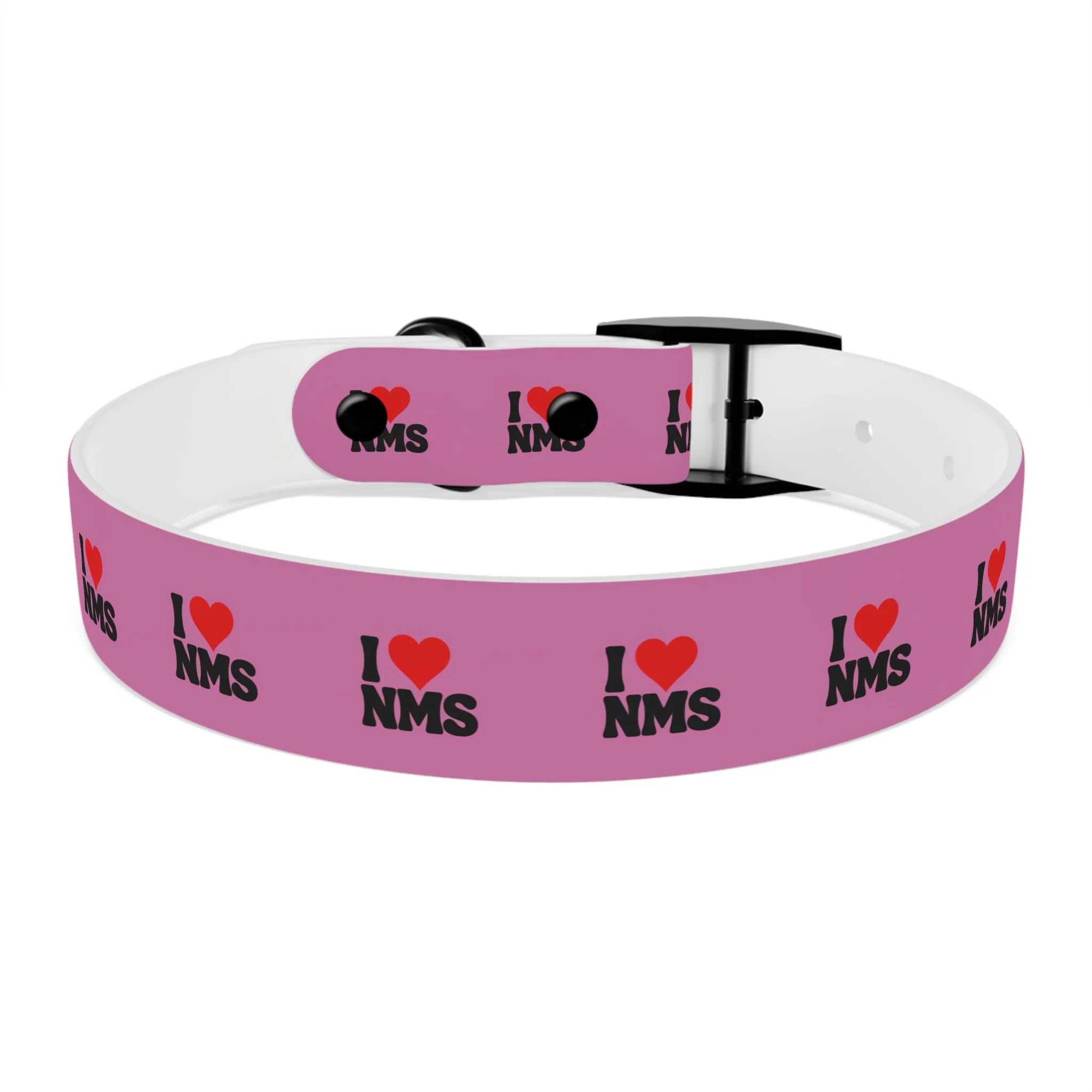 NMS I LOVE NMS Dog Collar PINK