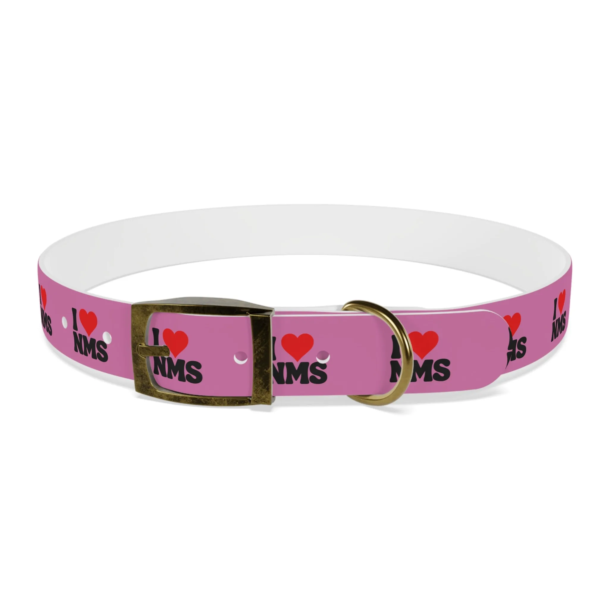 NMS I LOVE NMS Dog Collar PINK