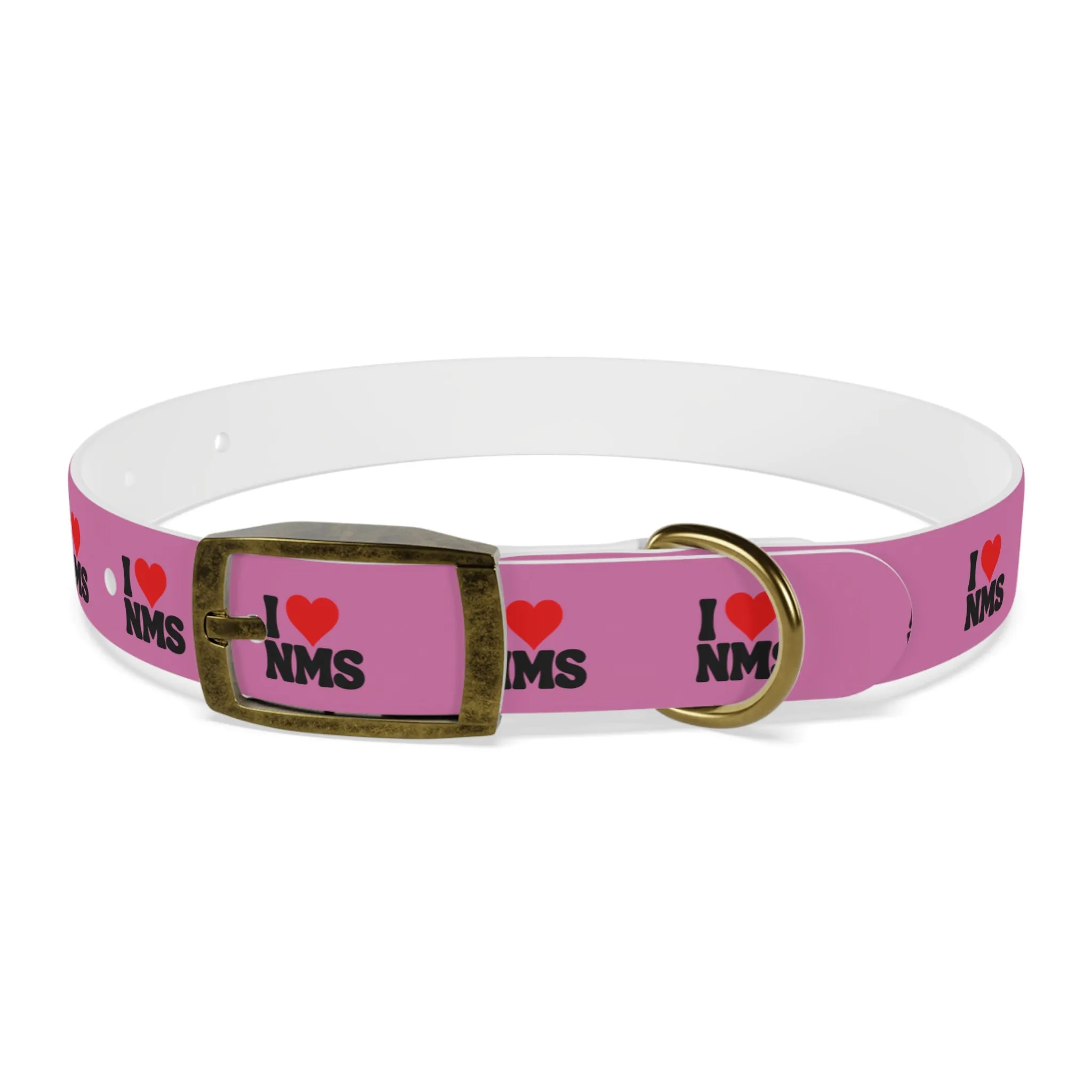 NMS I LOVE NMS Dog Collar PINK