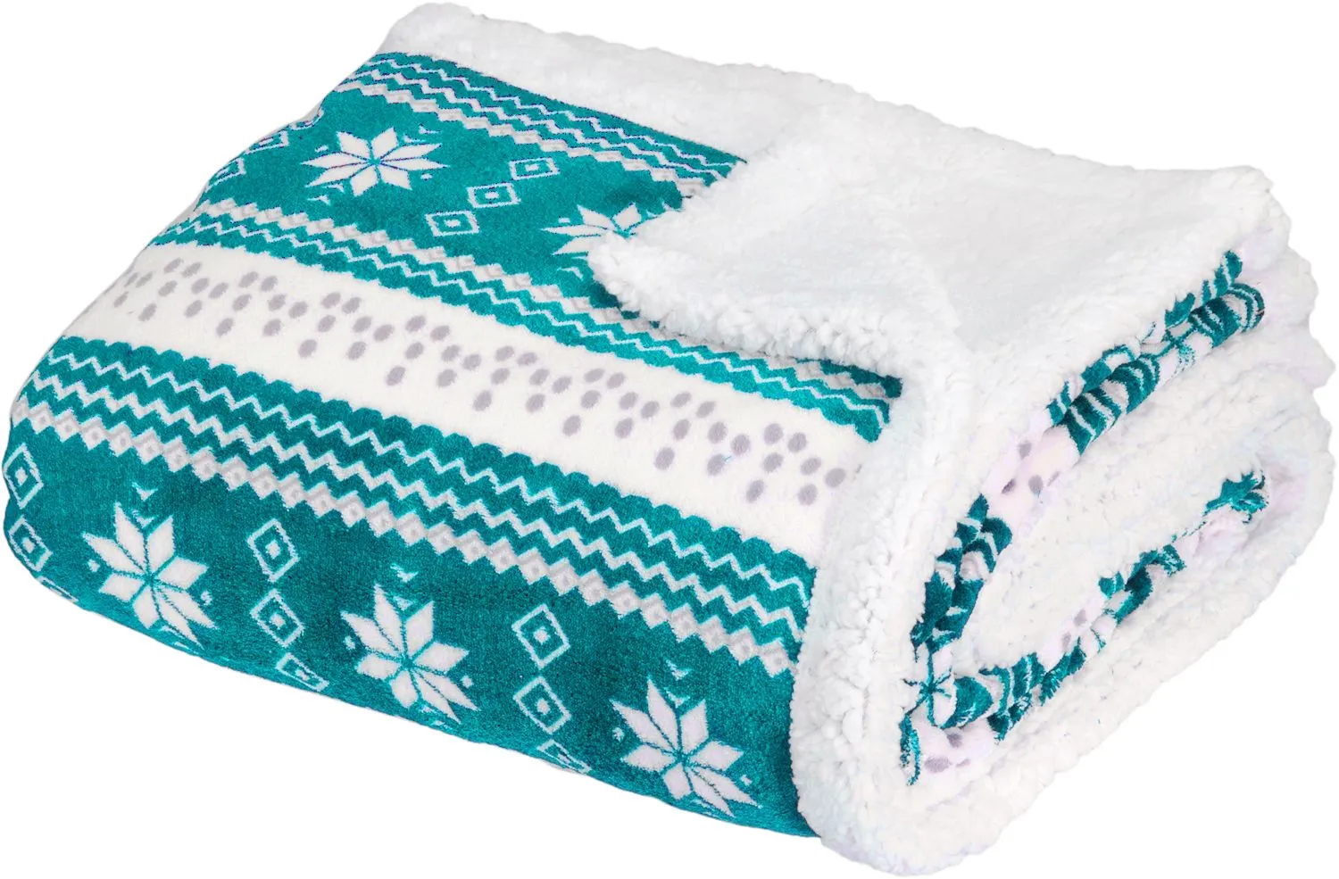 Nordic Plush Sherpa Fleece Blanket Throw