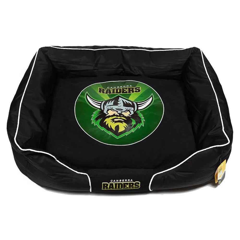 NRL Plush Pet Bed - Canberra Raiders - Dog Cat - Small Medium Large